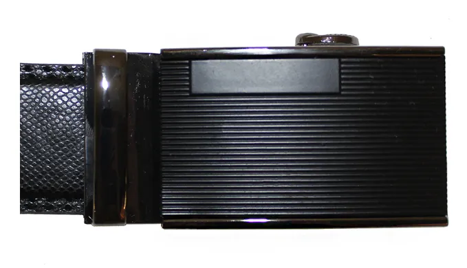 Men's Black Formal Dress Work Leather Ratchet Automatic Sliding Belt - Fits S to XL - Ships Same/Next Day!
