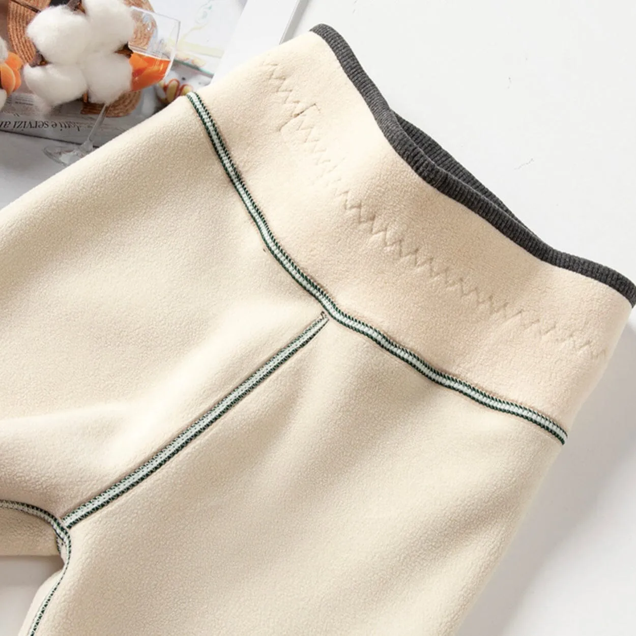 Min Solid Color Winter Plush Leggings