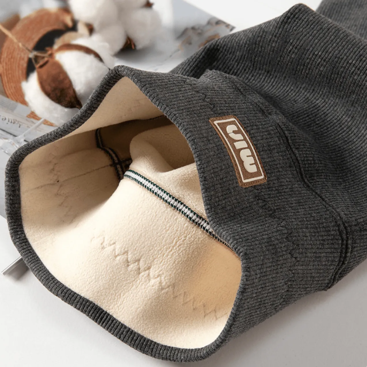 Min Solid Color Winter Plush Leggings