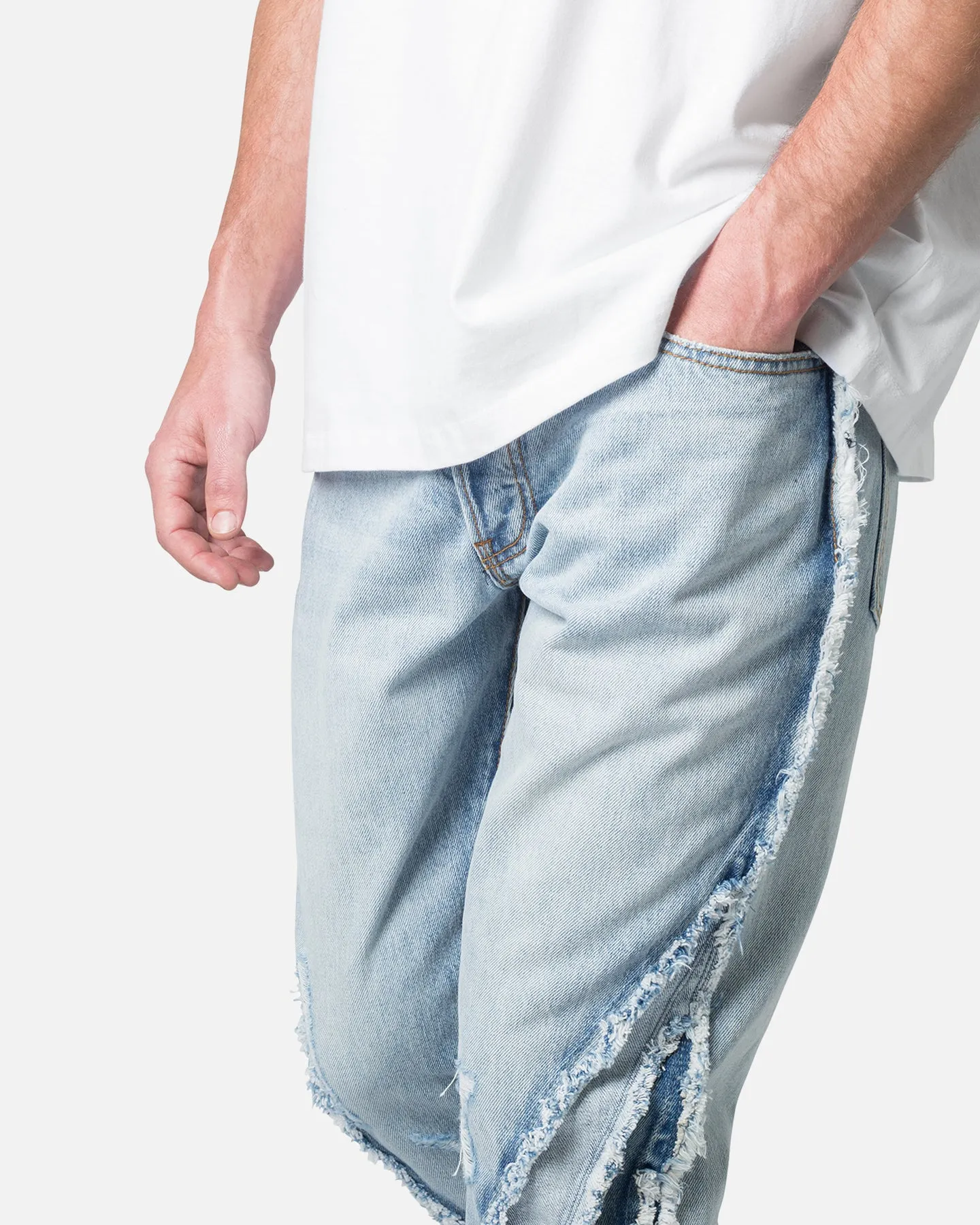 MNML B373 Flare Denim Jeans Light Blue