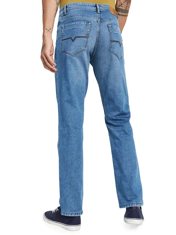 Octave Men Light Fade Clean Look Cotton Jeans