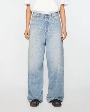Oversized Denim With Crystal Stone
