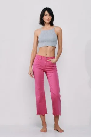 Payton Pink Kick Flare Jeans