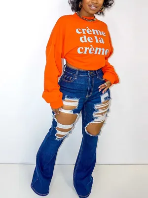 Ripped Hole Stretchy Jeans