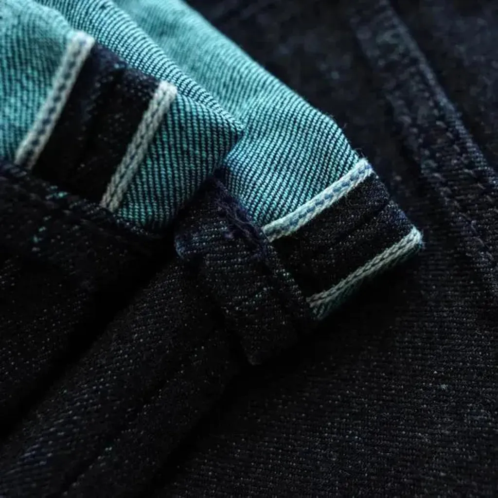 Selvedge straight jeans
 for men