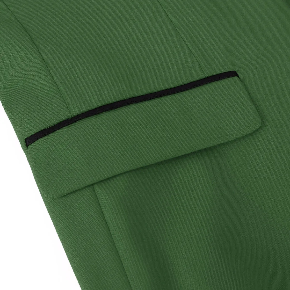 Slim Fit One Button Casual Willow Green 3-Piece Suit