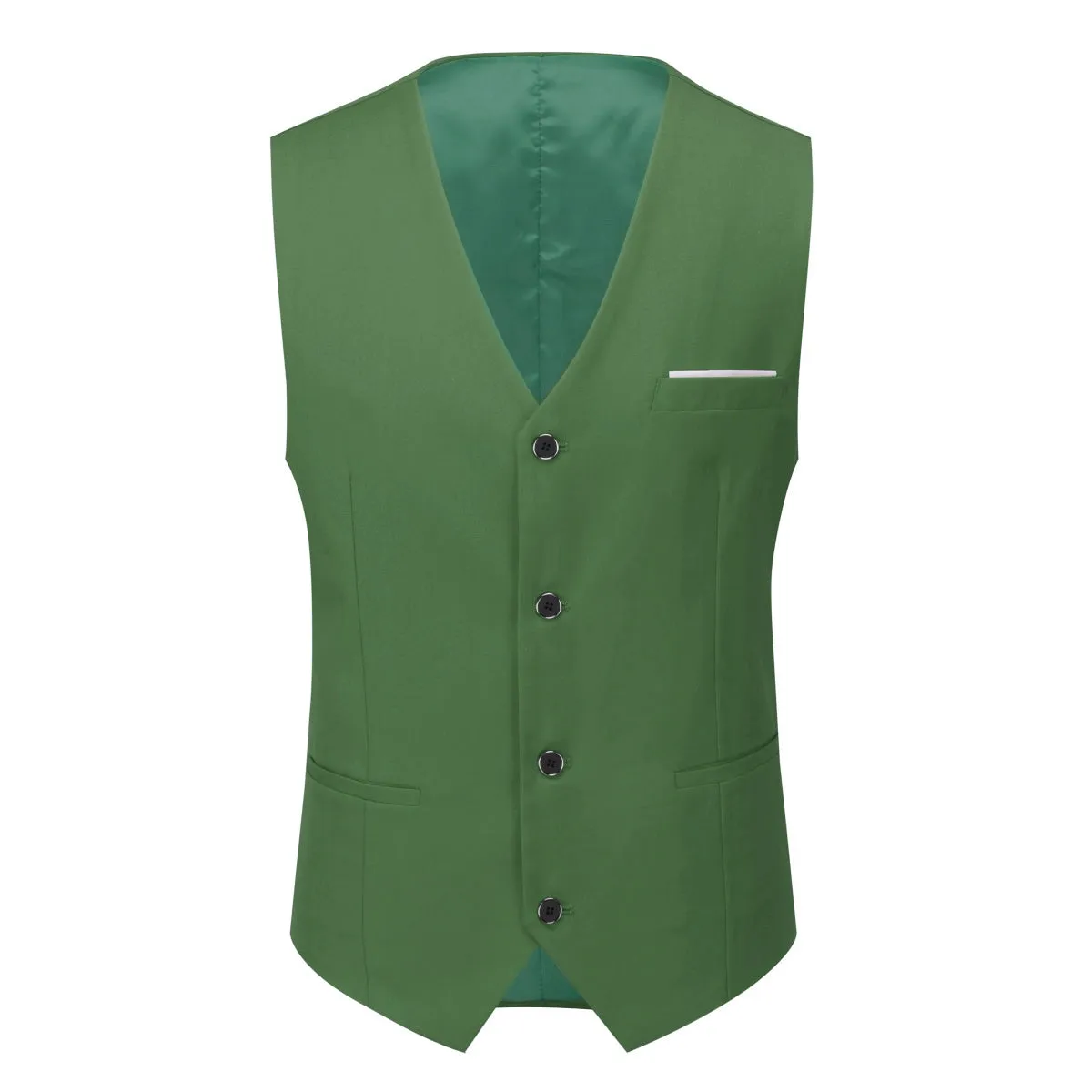 Slim Fit One Button Casual Willow Green 3-Piece Suit