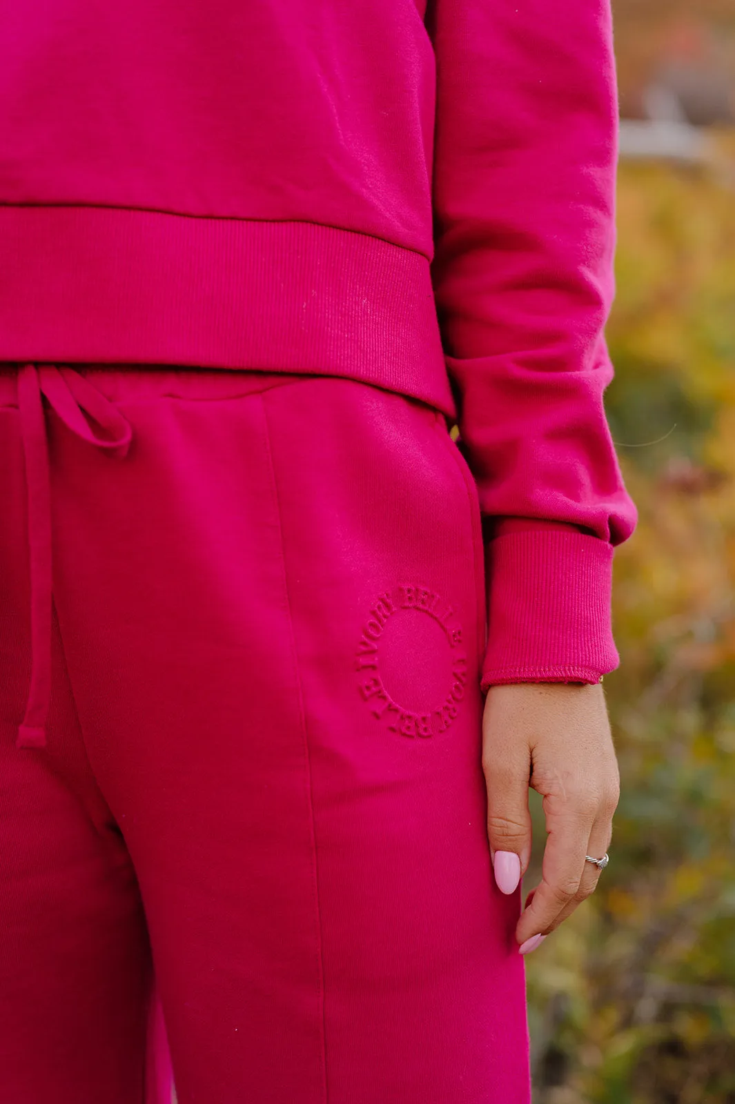 STRAIGHT LEG SWEATPANTS // BERRY