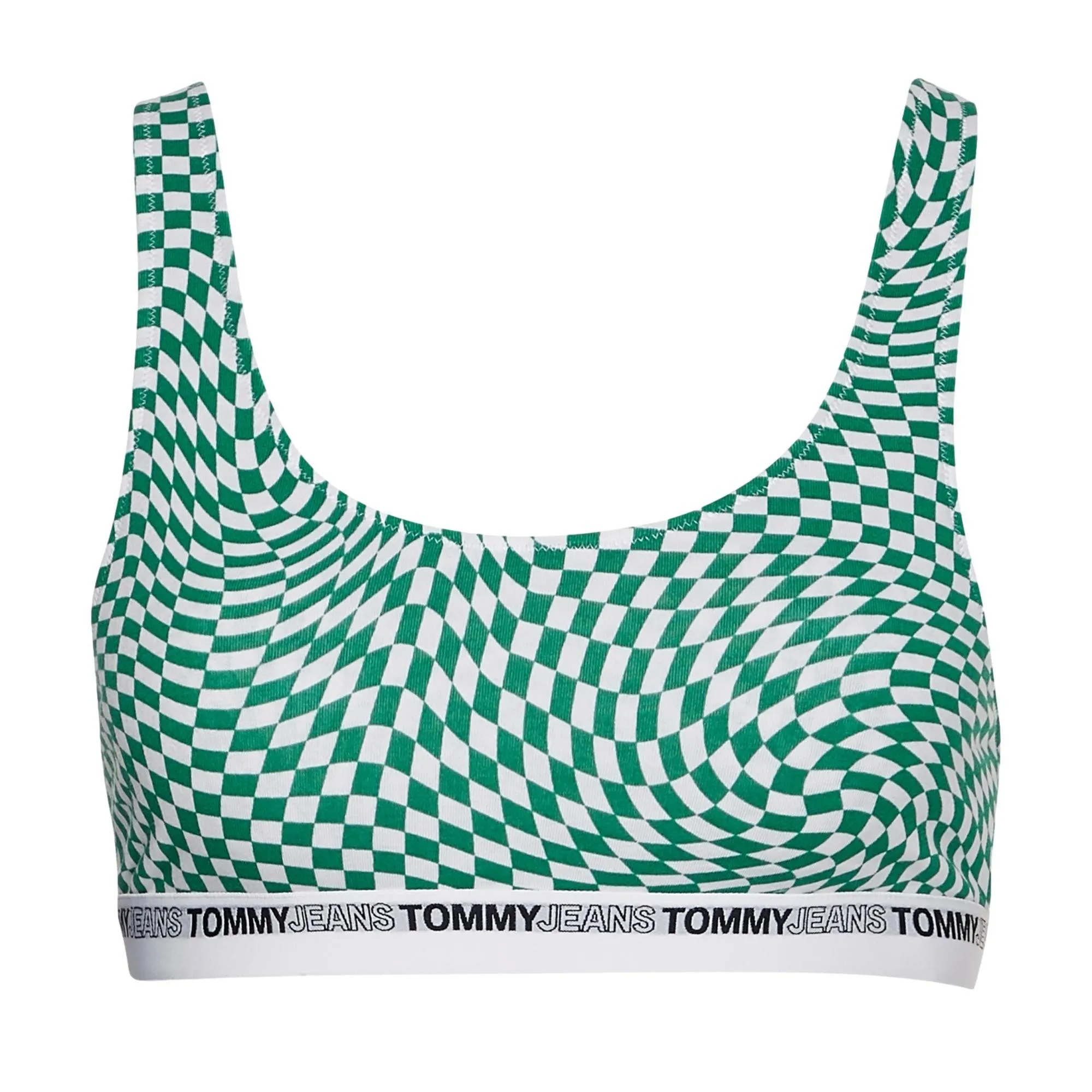 Tommy Hilfiger Tommy Jeans Recycled Cotton Bralette - Warped Check