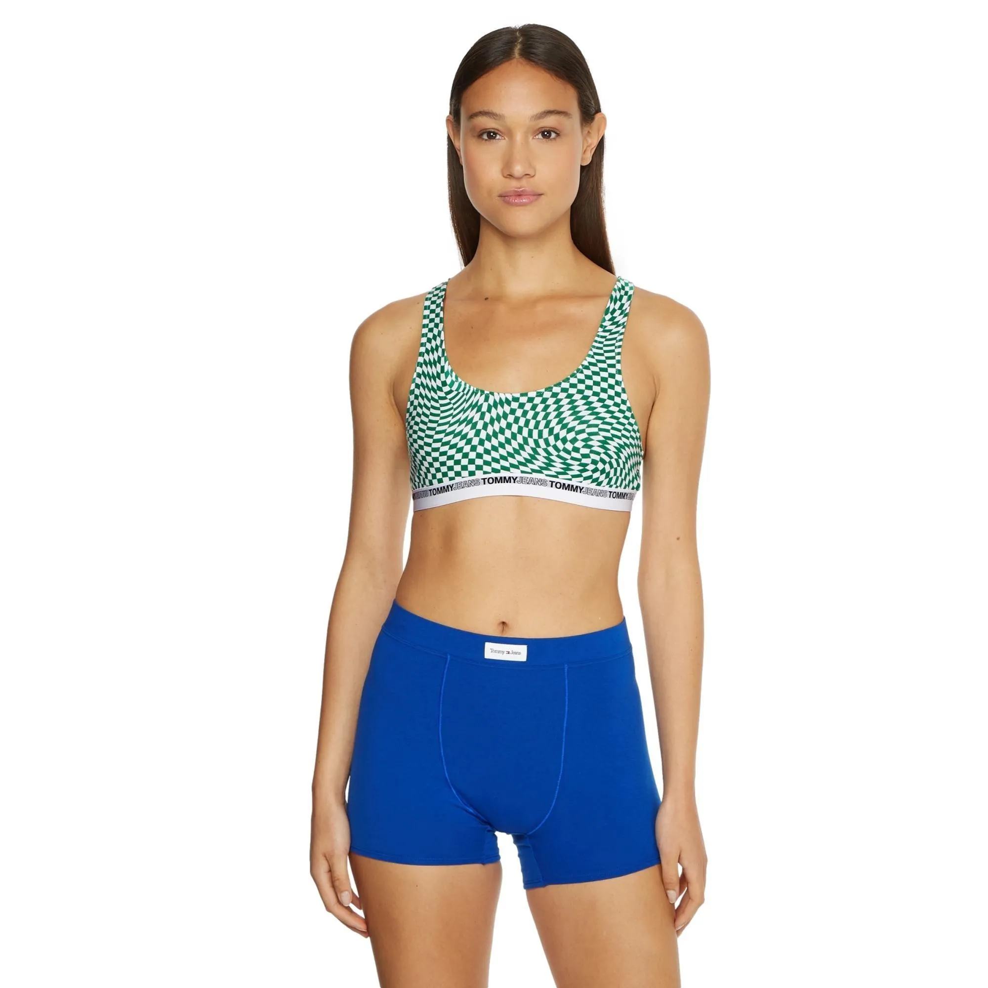 Tommy Hilfiger Tommy Jeans Recycled Cotton Bralette - Warped Check