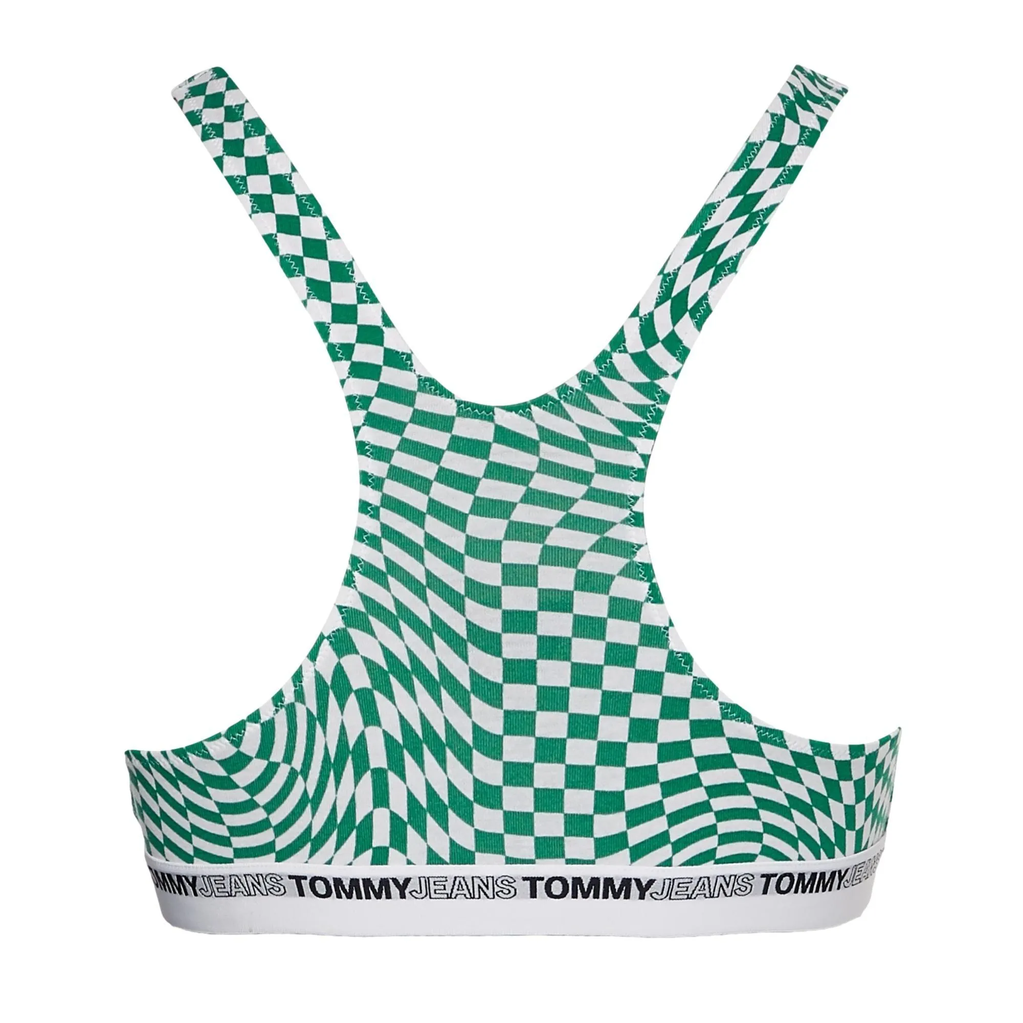 Tommy Hilfiger Tommy Jeans Recycled Cotton Bralette - Warped Check