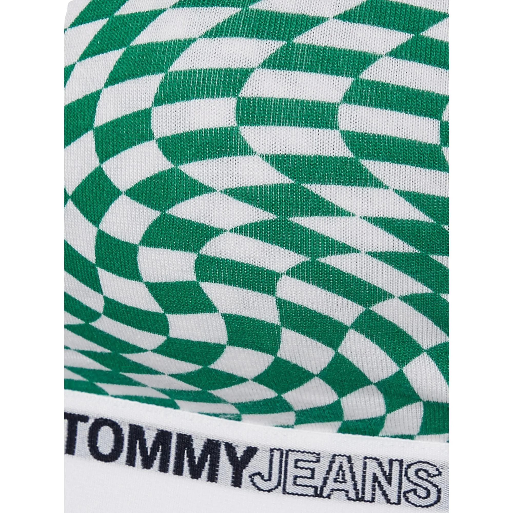 Tommy Hilfiger Tommy Jeans Recycled Cotton Bralette - Warped Check
