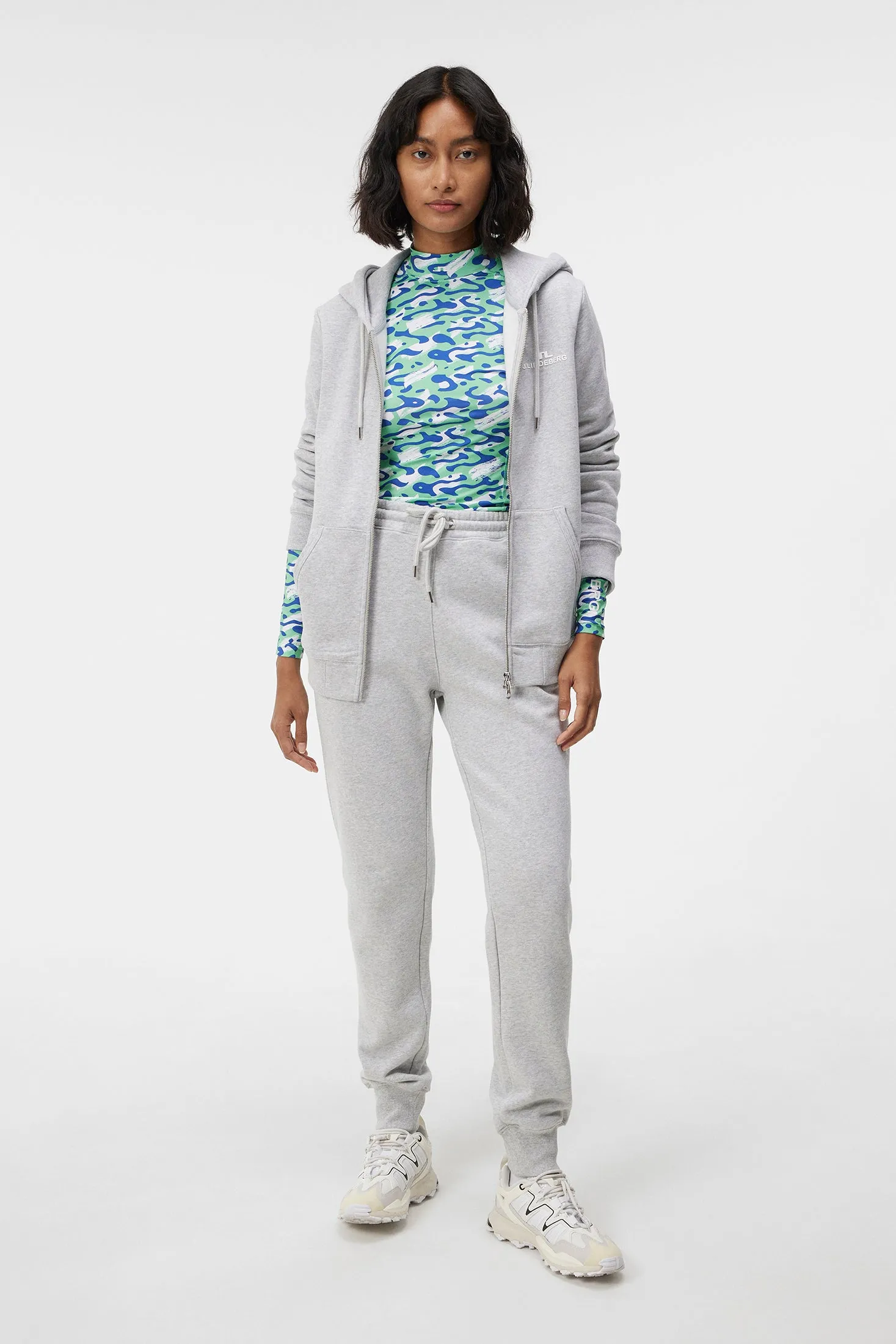 W Alpha Zip Hood / Light Grey Melange