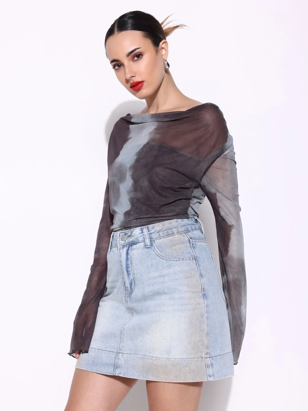 Women Dyed Olive Top