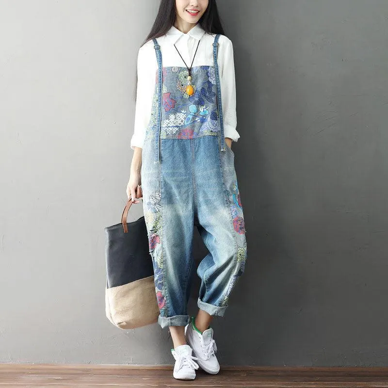 Women's Fashion Vintage Patchwork Jeans