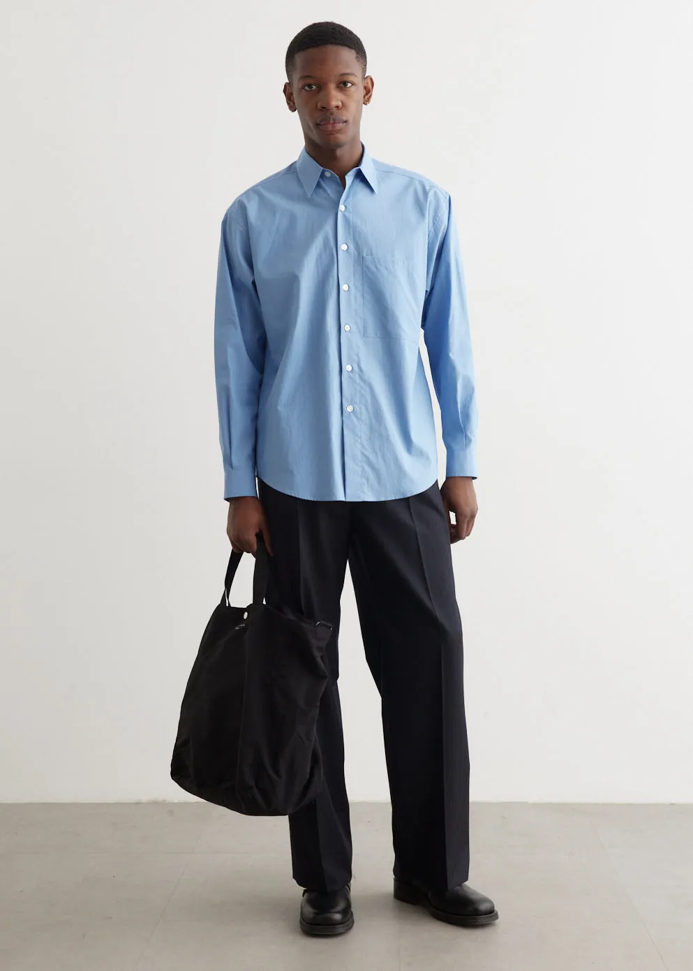 Wool Fulling Flannel Stripe Slacks